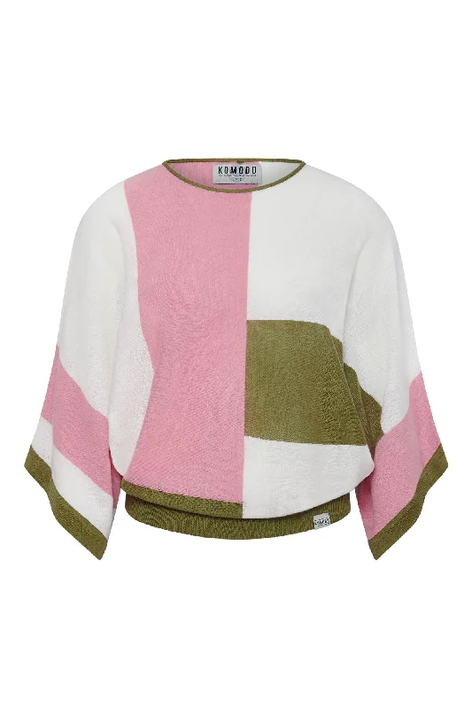 FAA Organic Cotton Blend Top - Pink Block