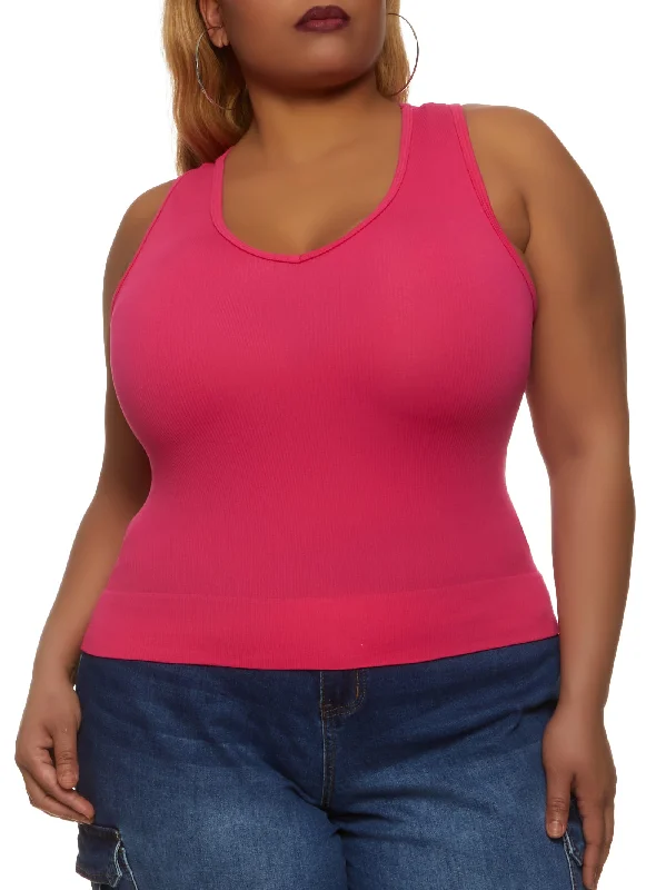 Plus Size Basic Seamless Tank Top