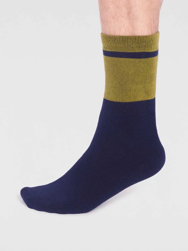 Gordon Organic Cotton Plain Walker Socks - Lichen Green