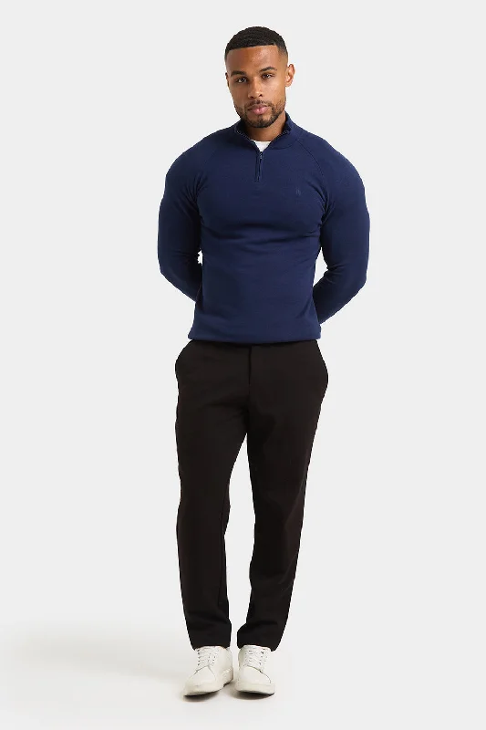 Half Zip Neck in Navy