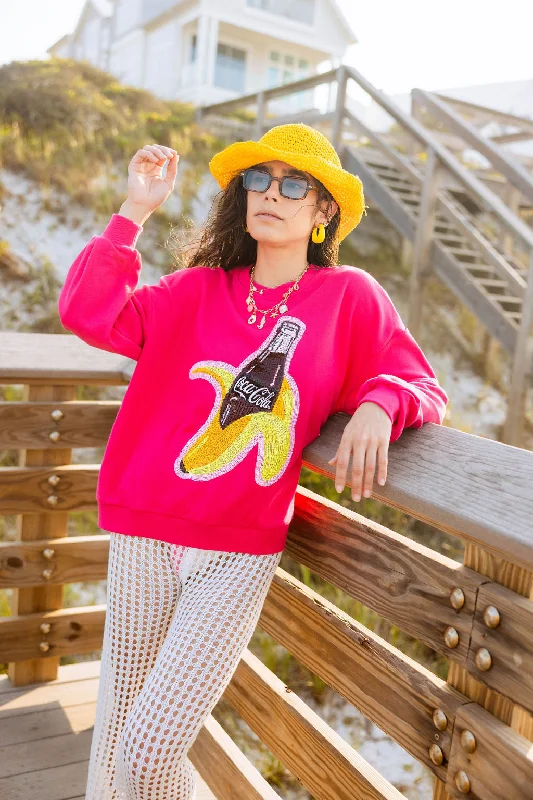 Hot Pink Banana Coca-Cola® Bottle Sweatshirt