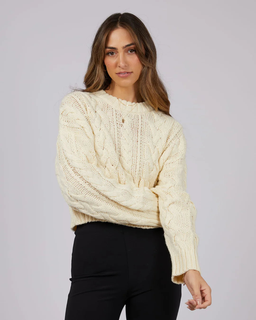 JORGE ERIKA CABLE KNIT - VINTAGE WHITE