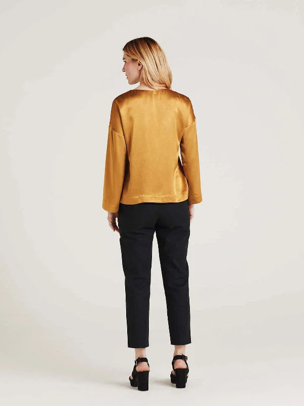 Juanita Lenzing™ EcoVero™ Satin Blouse - Gold