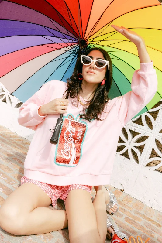 Light Pink Butterfly & Coca-Cola® Can Sweatshirt