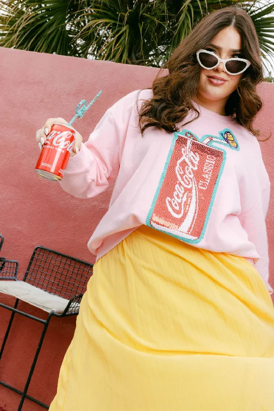 Light Pink Butterfly & Coca-Cola® Can Sweatshirt