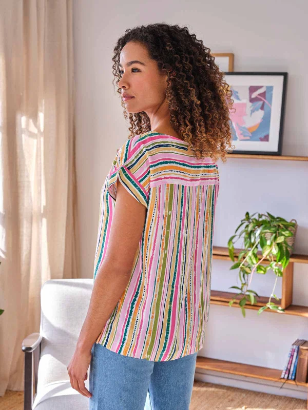 Melinoe Lenzing™ Ecovero™ Striped Top - Multi