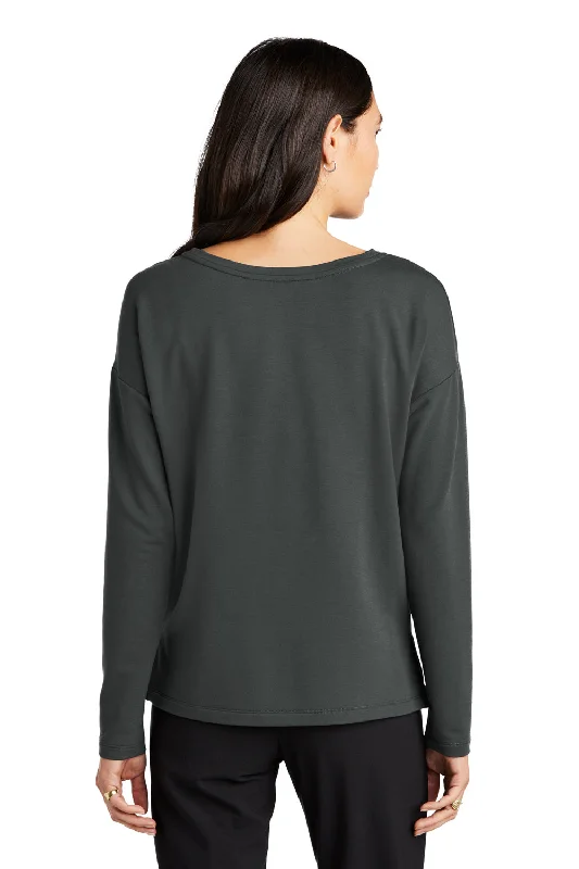 Mercer+Mettle Womens Stretch Drop Shoulder Wide Crewneck Sweatshirt - Anchor Grey