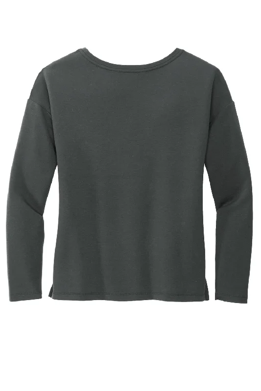 Mercer+Mettle Womens Stretch Drop Shoulder Wide Crewneck Sweatshirt - Anchor Grey