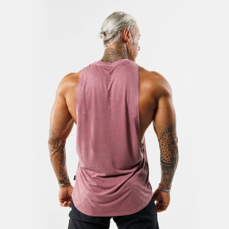 MOTO DISTRESSED BRO TANK - MAROON