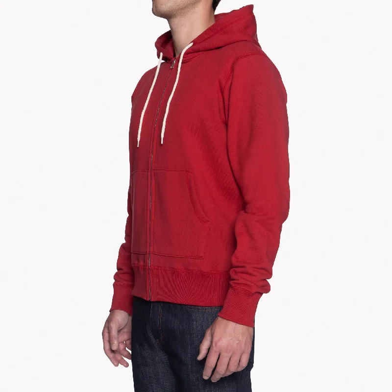 Zip Hoodie - Heavyweight Terry - Red