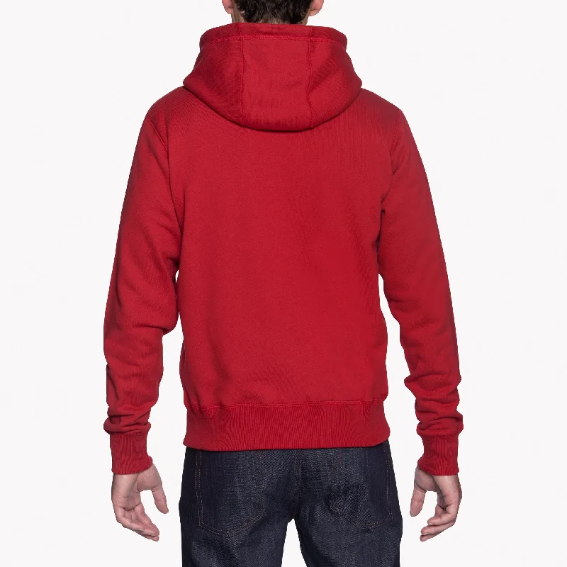 Zip Hoodie - Heavyweight Terry - Red