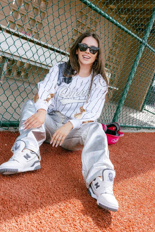 Navy Batter Up Queen Sweatshirt