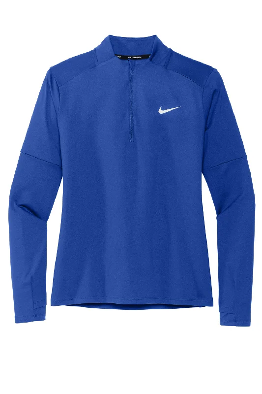 Nike Womens Element Dri-Fit Moisture Wicking 1/4 Zip Sweatshirt - Royal Blue