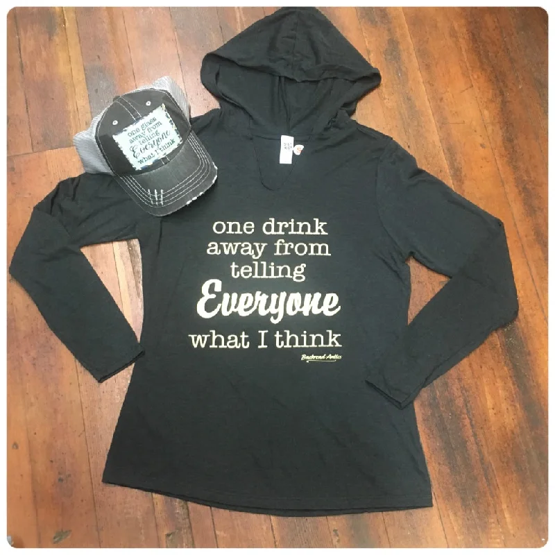 One Drink Away Lightweight Hoodie