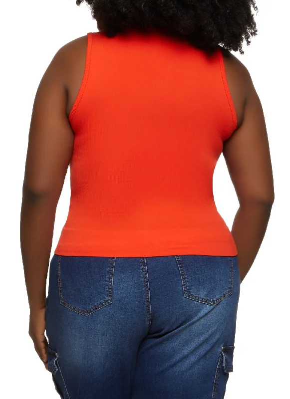 Plus Size Basic Seamless Tank Top