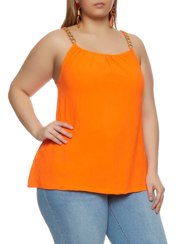 Plus Size Chain Strap Cami