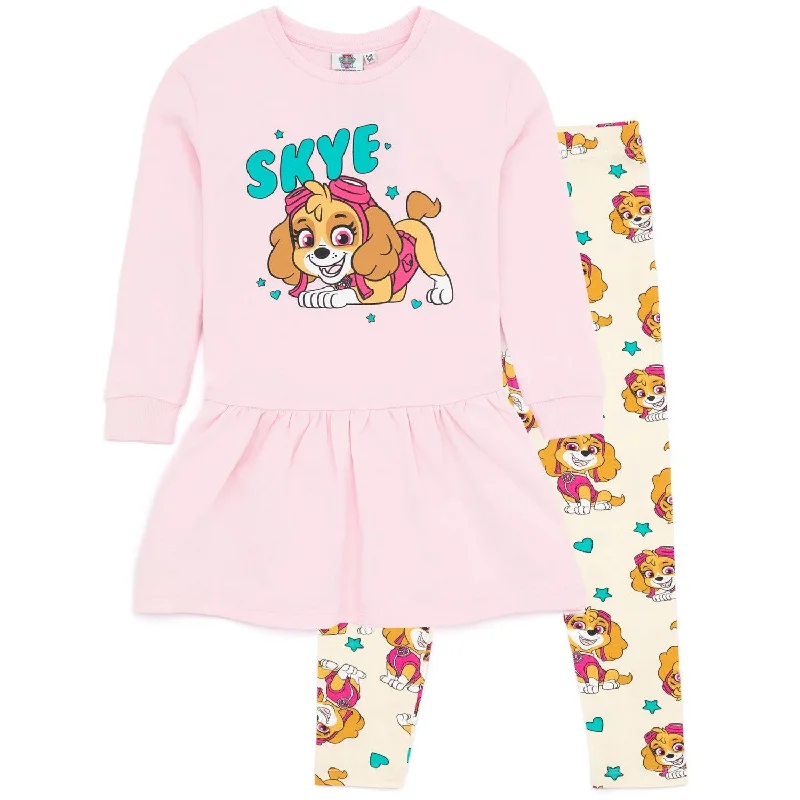 Paw Patrol Girls Skye Sweater Dress & Leggings Set