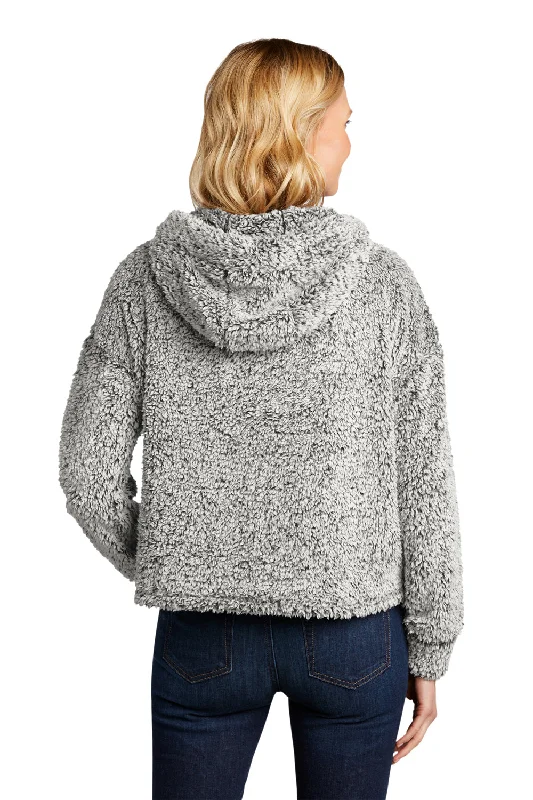 Port Authority Womens Cozy Sherpa Fleece Hooded Sweatshirt Hoodie - Heather Grey