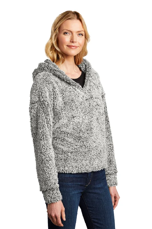 Port Authority Womens Cozy Sherpa Fleece Hooded Sweatshirt Hoodie - Heather Grey