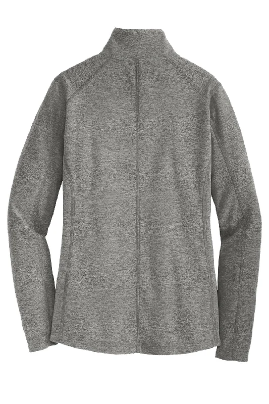 Port Authority Womens Pill Resistant Heather Microfleece Full Zip Sweatshirt - Heather Pearl Grey