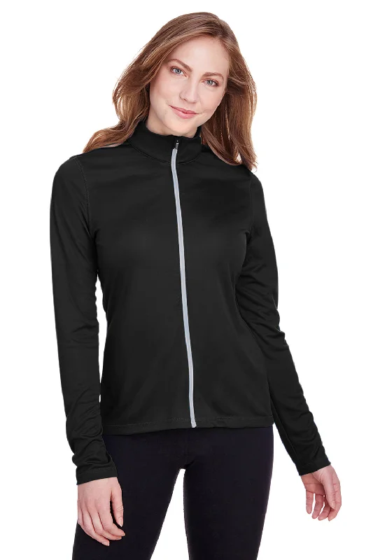 Puma Womens Icon Performance Moisture Wicking Full Zip Sweatshirt - Black