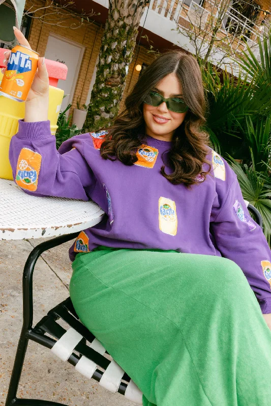 Purple Scattered Multi Fanta™ Can Sweatshirt