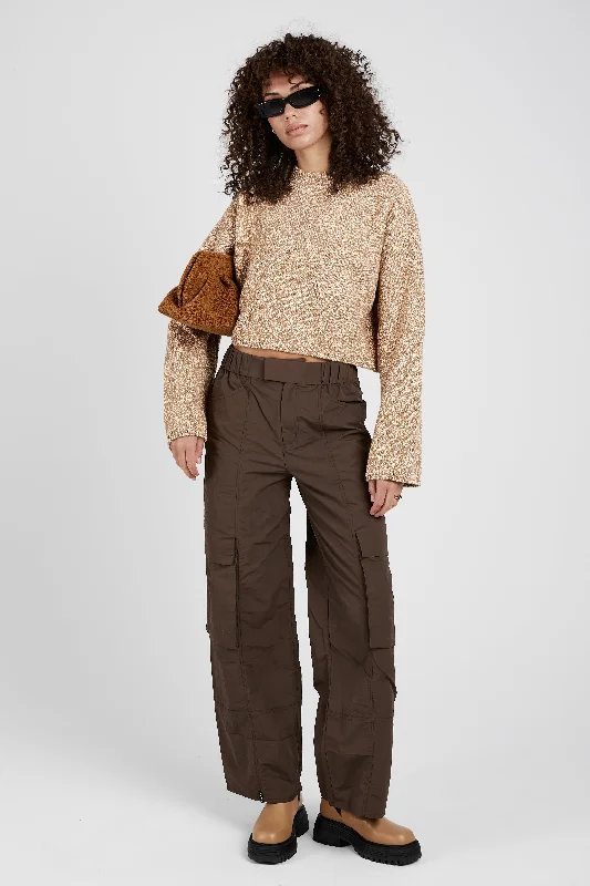 Randall Cropped Sweater in Marzipan