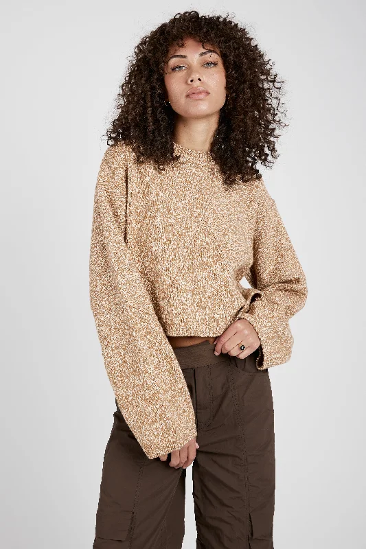 Randall Cropped Sweater in Marzipan