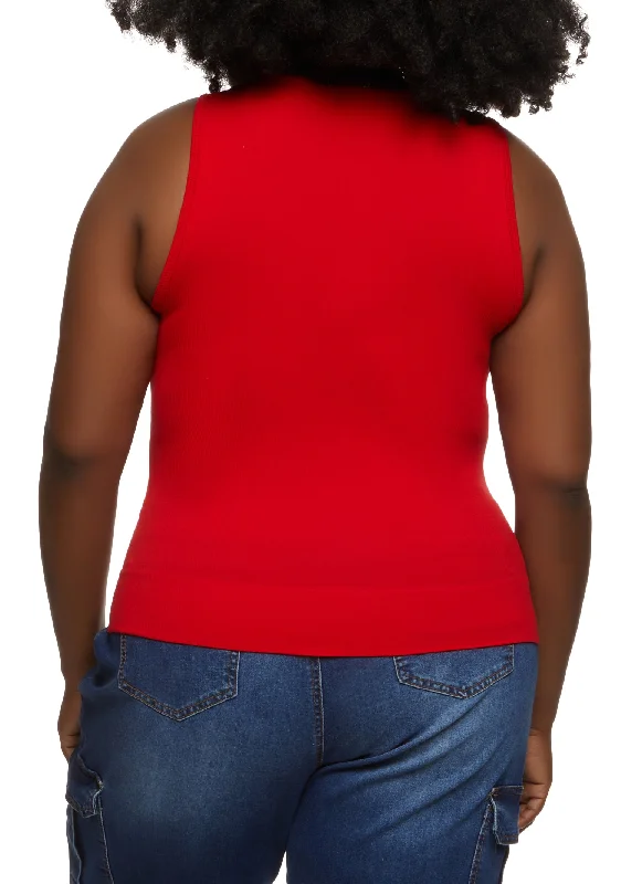 Plus Size Basic Seamless Tank Top