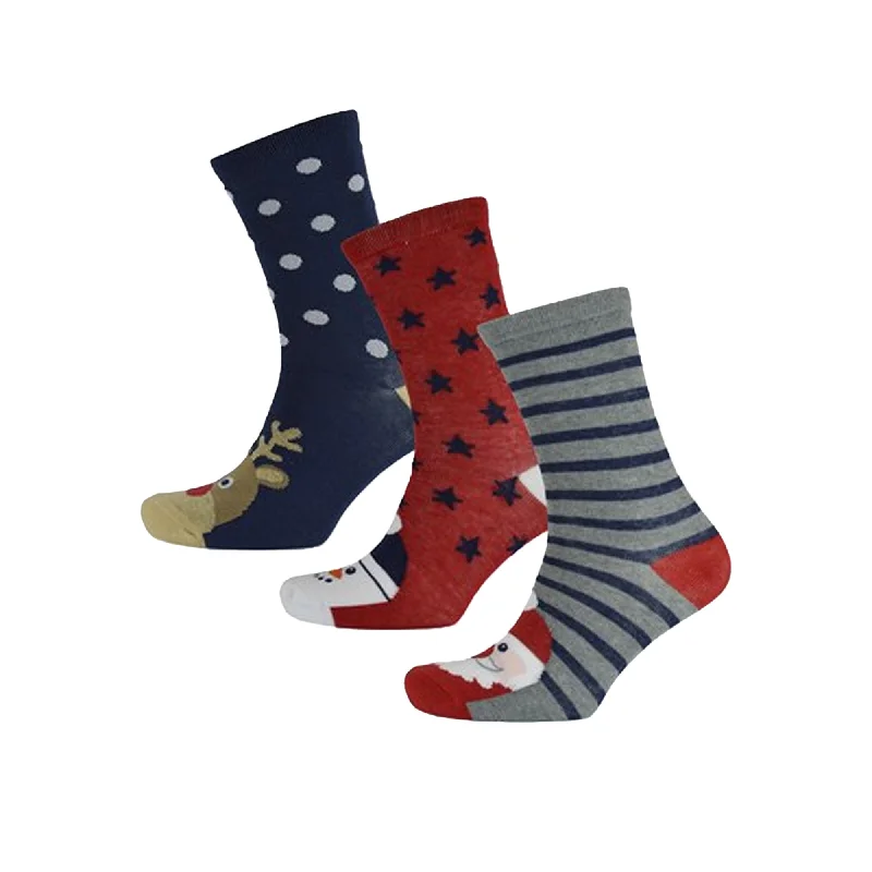 RJM Womens/Ladies Christmas Socks (Pack Of 3)