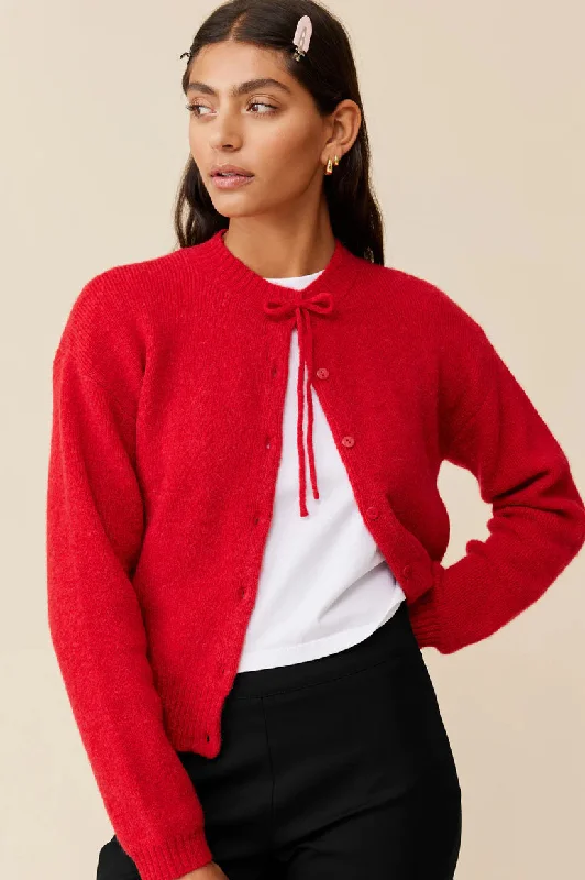 Ruby Annie Cardigan - Cherry Red