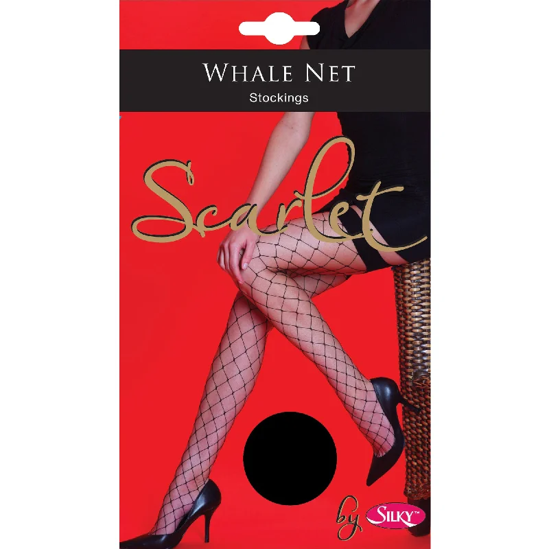 Silky Womens/Ladies Scarlet Whale Net Stockings (1 Pair)