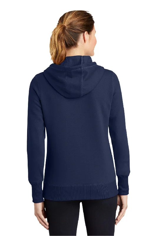 Sport-Tek Womens Shrink Resistant Fleece Hooded Sweatshirt Hoodie - True Navy Blue