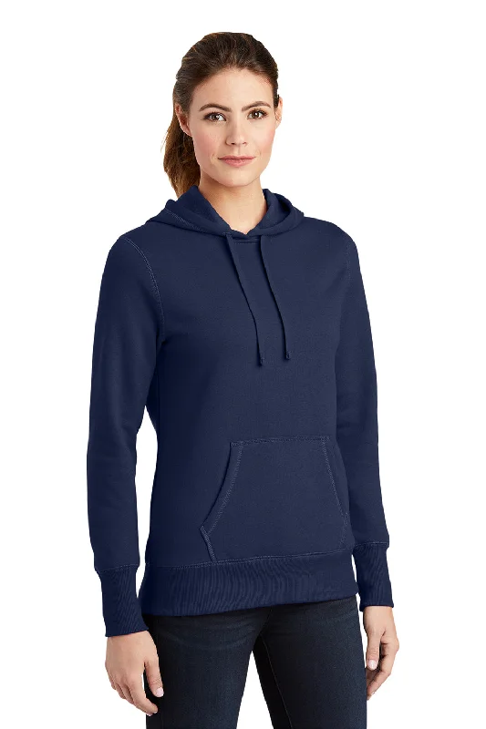 Sport-Tek Womens Shrink Resistant Fleece Hooded Sweatshirt Hoodie - True Navy Blue