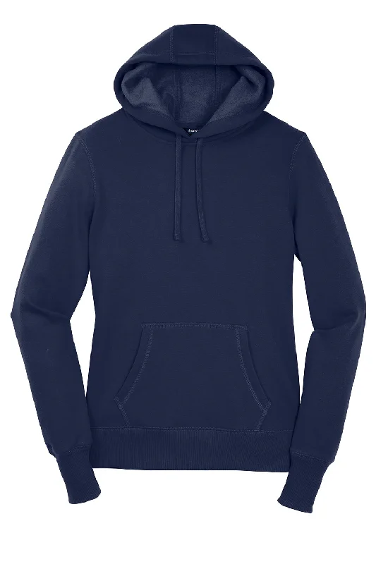 Sport-Tek Womens Shrink Resistant Fleece Hooded Sweatshirt Hoodie - True Navy Blue