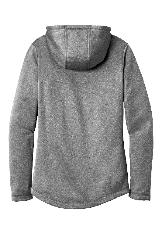 Sport-Tek Womens Heather Sport-Wick Moisture Wicking Fleece Hooded Sweatshirt Hoodie - Heather Black