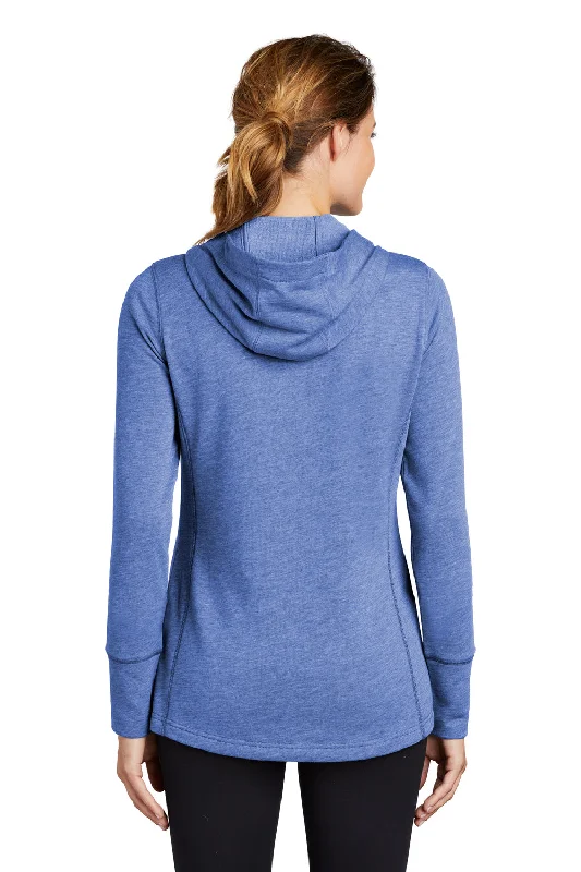 Sport-Tek Womens Moisture Wicking Fleece Hooded Sweatshirt Hoodie - Heather True Royal Blue