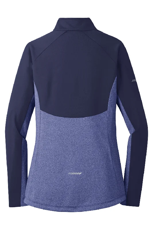 Sport-Tek Womens Sport-Wick Moisture Wicking 1/4 Zip Sweatshirt - True Navy Blue/Heather True Navy Blue