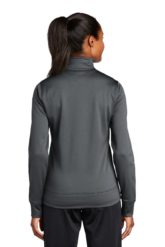 Sport-Tek Womens Sport-Wick Moisture Wicking Fleece Full Zip Sweatshirt - Dark Smoke Grey