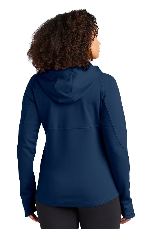 Sport-Tek Womens Tech Moisture Wicking Fleece Full Zip Hooded Sweatshirt Hoodie - True Navy Blue