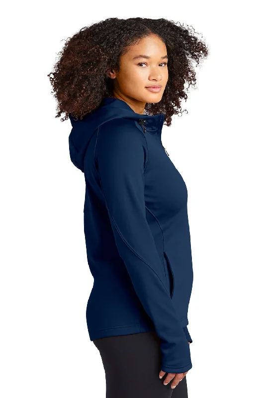 Sport-Tek Womens Tech Moisture Wicking Fleece Full Zip Hooded Sweatshirt Hoodie - True Navy Blue