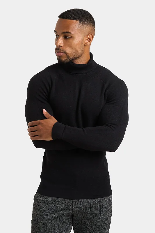 Supersoft Roll Neck in Black