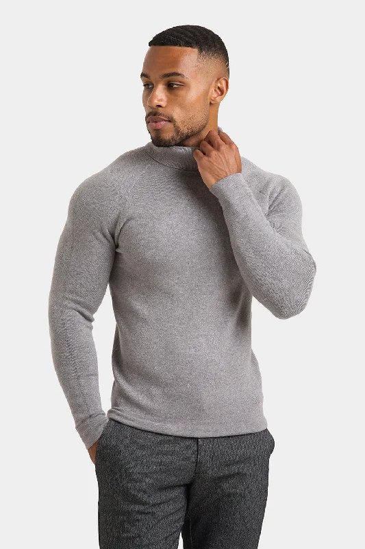 Supersoft Roll Neck in Grey Marl