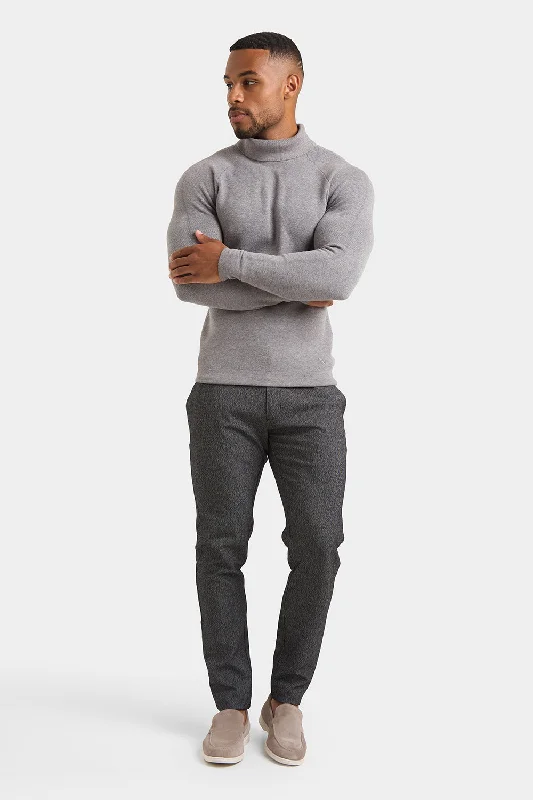 Supersoft Roll Neck in Grey Marl