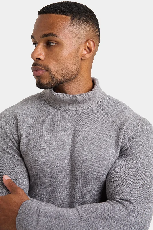 Supersoft Roll Neck in Grey Marl