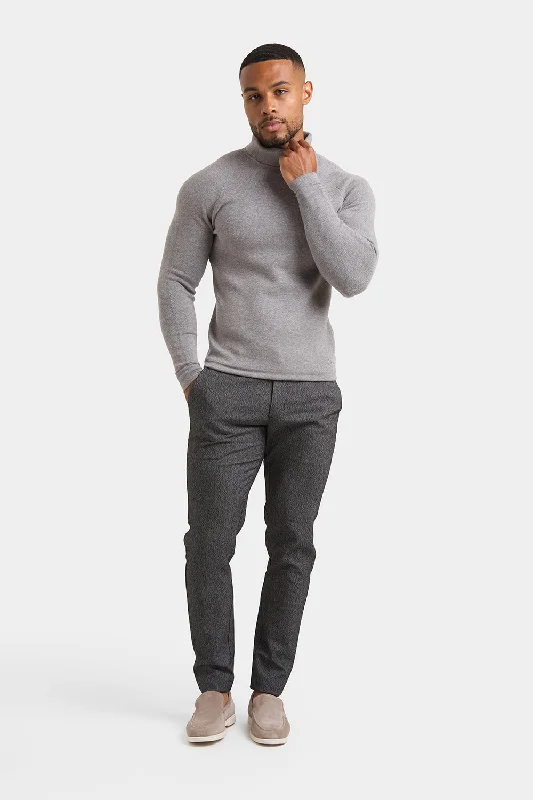 Supersoft Roll Neck in Grey Marl