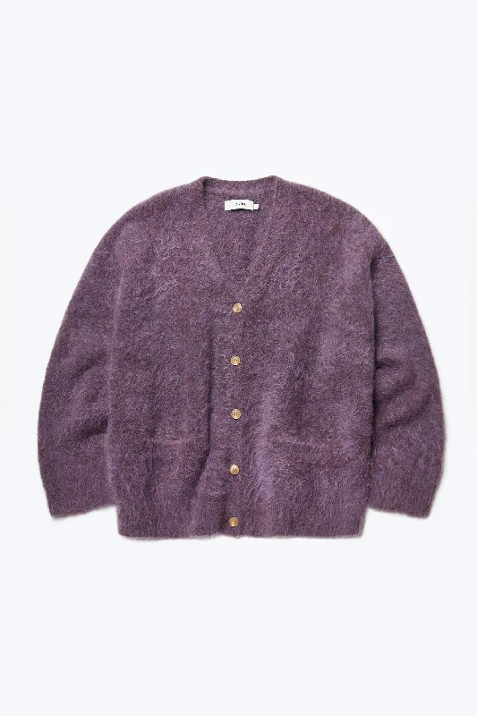 Vessel V Neck Cardigan Purple