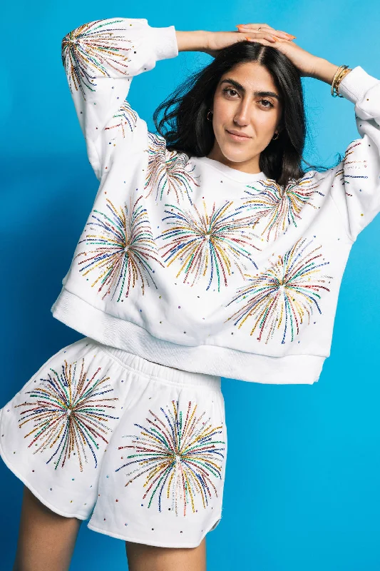 White Mega Firework Sweatshirt