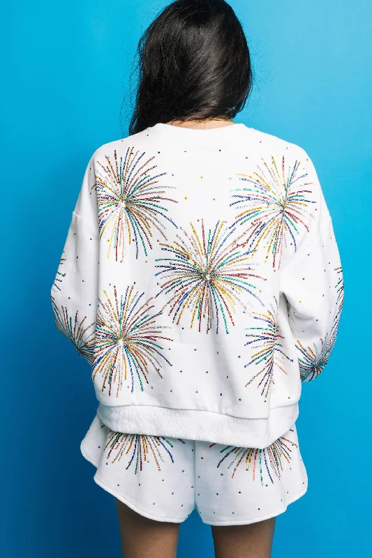 White Mega Firework Sweatshirt