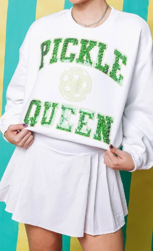 White 'Pickle Ball Queen' Sweatshirt